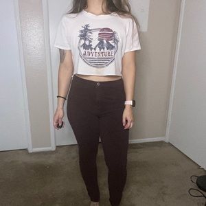 Maroon runaround super skinny Levi’s!